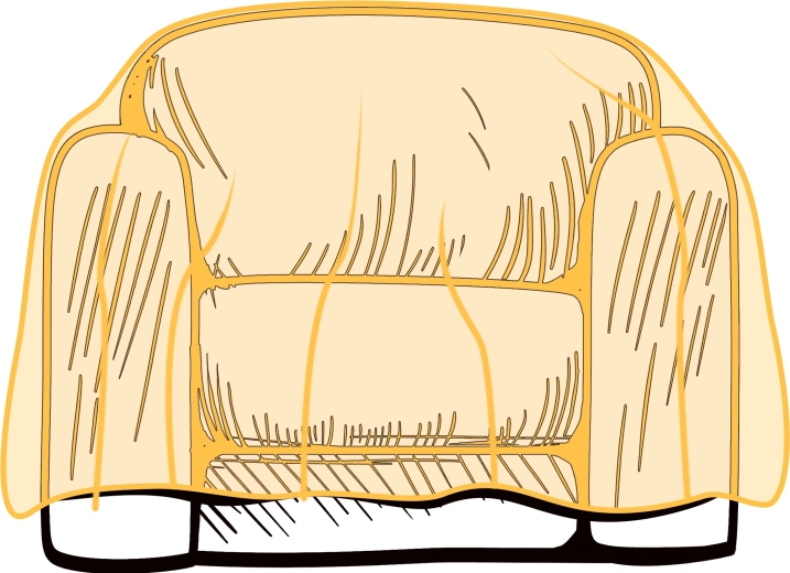 Beskyttende plastikovertræk til enkeltsofa 243,8 × 137,2 cm, 50 mikron