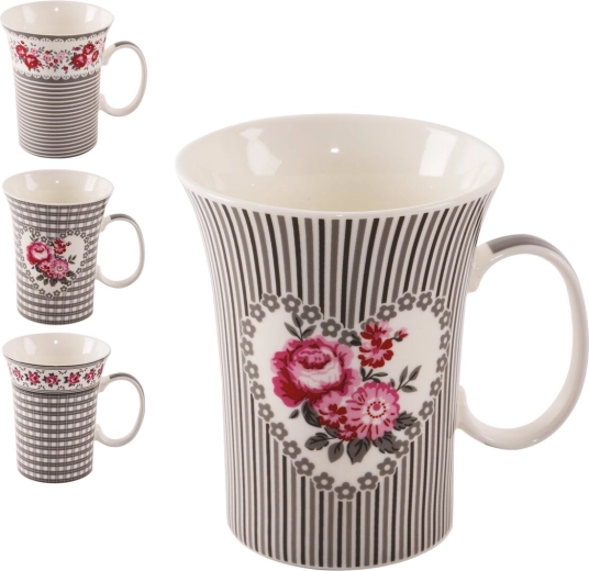 Porcelænskrus Rose 0,36 l mix