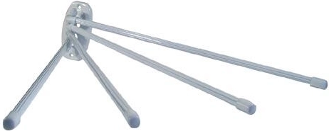 Firarml metalhåndklædetørrer hvid