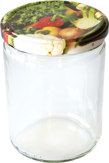 Sylteglas 440 ml TWIST 82 med låg, mix af dekorer (8 stk)