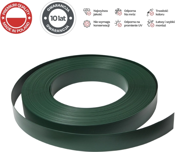 Hegnbånd af polypropylen 50 m, 4,75 cm, grøn CLASSIC