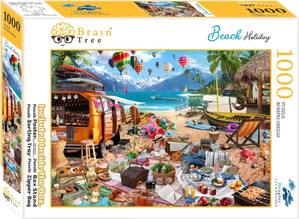 Puzzle BRAIN TREE ferie på stranden – 1000 brikker