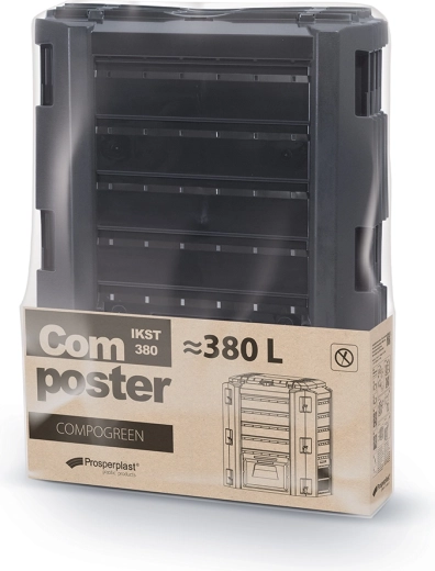 Kompostbeholder Prosperplast COMPOGREEN 380 l, sort