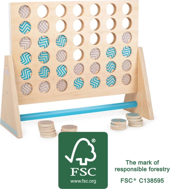 Træspil Fire på Stribe XXL