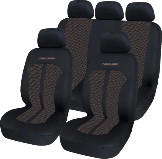 Sæt universelle bilsædebetræk CARGUARD beige/sort, 11 dele