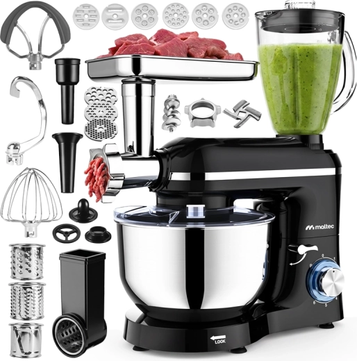 MalTec køkkenmaskine MaltecChef 5000W med blender og kødhakkemaskine