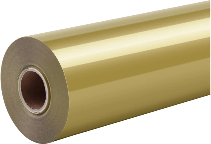 Termotransferfolie HTVRONT Pure guld 30,5 cm × 1,8 m