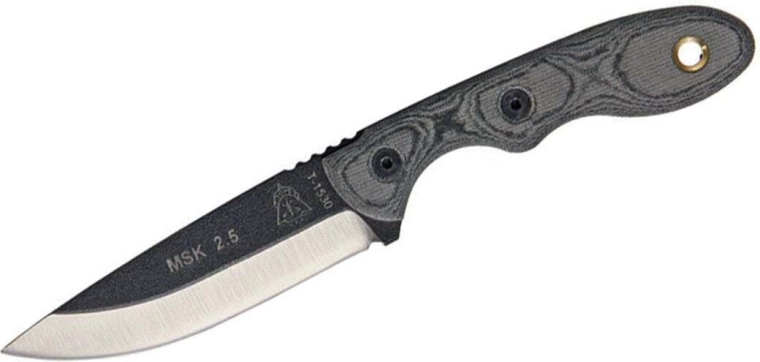 Tops Knives Mini scandi halskniv med håndtag i sort micarta