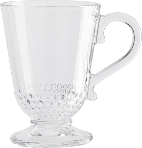 Siena glas på fod 320 ml med dekor "perler"