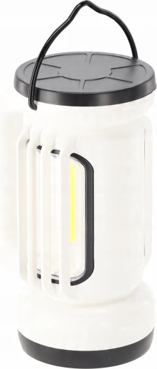 Genopladelig LED campinglampe med sidelys og trinløs dæmpning