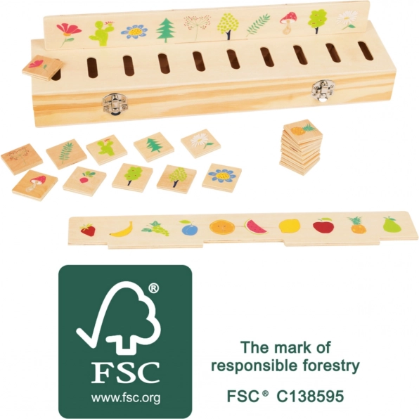 Træ motorisk pædagogisk legetøj til sortering Small Foot