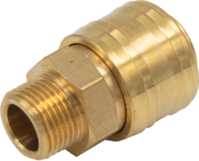 Hurtigkobling med udvendigt gevind 3/8" i messing