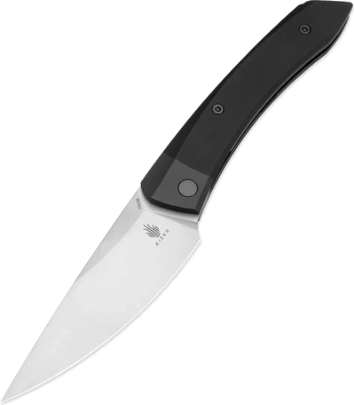 Foldekniv Kizer Momo 10,6 cm, satineret klinge, sort aluminium