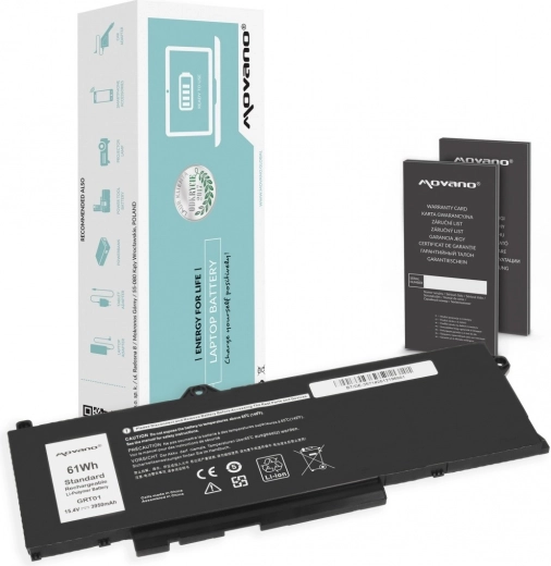 Movano-batteri til Dell Latitude 5421/5521/5531 og Precision 3470/3561/3571/3581 (GRT01) 3950 mAh 61 Wh
