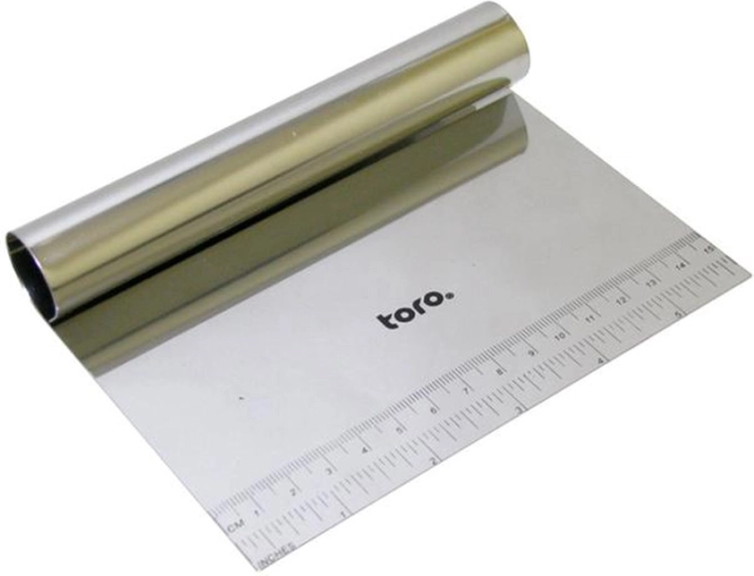 Rustfrit stål køkkenskraber og chopper med mål