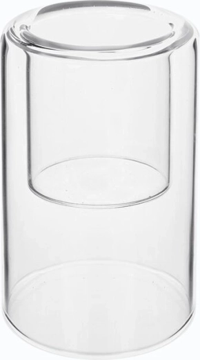 Glas-lysholder til fyrfadslys (klar)