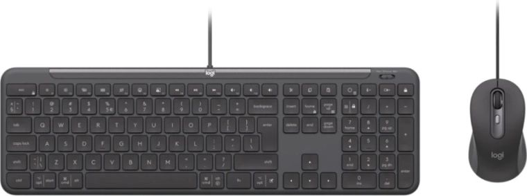 Logitech kablet tastatur- og musesæt til virksomheder, grafit (US)