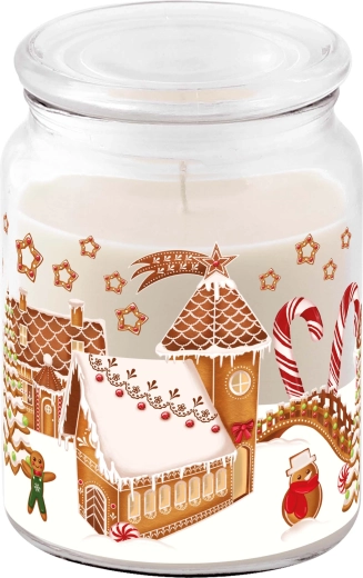 Duftlys i glas med låg Peberkageby 510 g
