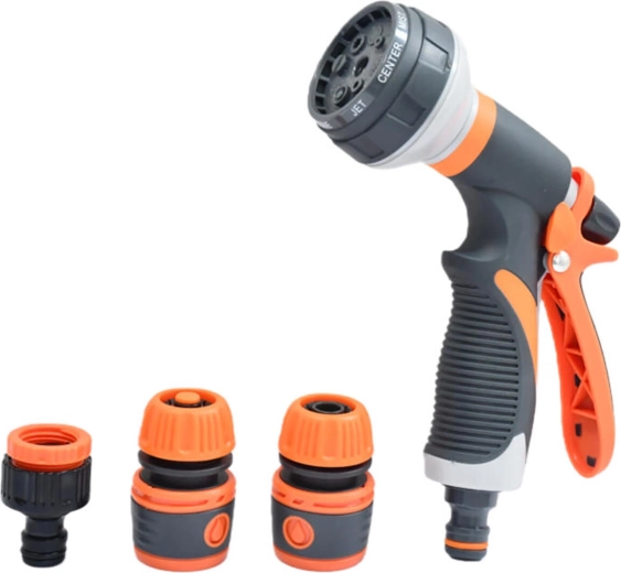 Sprøjtepistol med 8 funktioner soft + tilbehør