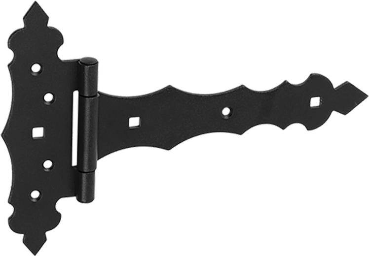 Dekorativ hængsel sort 200 × 50 × 170 × 2,5 mm