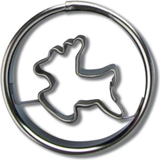 Udstiksform til småkager – cirkel med rensdyr 4 cm