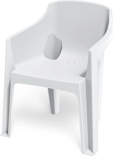 stol med armlæn Turino hvid