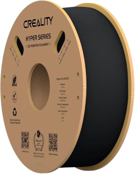 Filament Creality Hyper PLA, sort, 1,75 mm, 1 kg