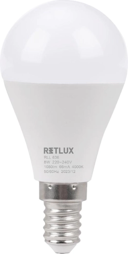 Retlux LED-miniglobe E14 8 W 4000 K
