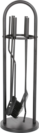 Sæt pejsetilbehør – kost, skovl, tang og ildrager