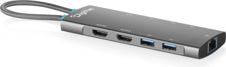USB-C-dockingstation med 9 porte, 2× HDMI 4K/60 Hz og Power Delivery 100 W