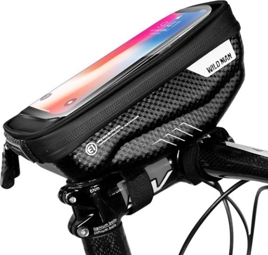 Wildman S E1 cykeltaske til styr med telefonholder 1 l sort