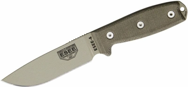 Universalkniv ESEE 4 Desert Tan med skede