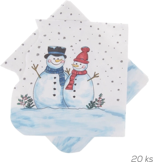 Papirservietter Snemand 33 × 33 cm, 20 stk.