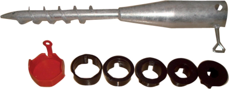 Jordskrue 520 × 68 mm, galvaniseret