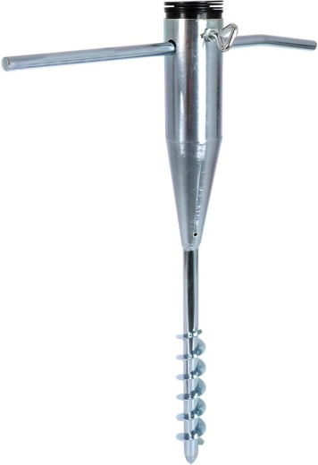 Metal skruejordspyd til have- og strandparasol 57 cm
