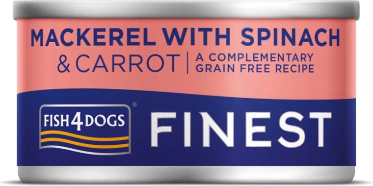 Vådfoder til hunde med makrel, gulerod og spinat 85 g