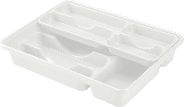 Heidrun bestikindsats i plast 40 × 31 × 7 cm, farvemix