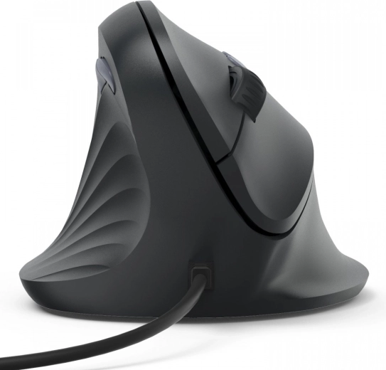 Ergonomisk vertikal kablet mus til venstrehåndede