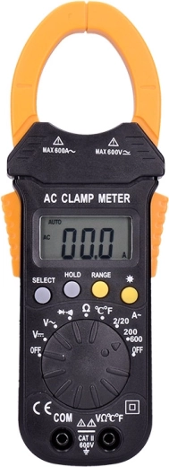 Solight tangmultimeter AC/DC 600 V, AC 600 A med temperaturmåling