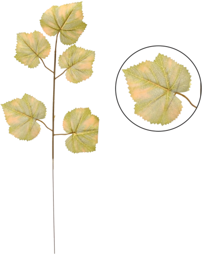 Kunstig gren med bøgeblade 57 × 20 cm, grøn (pakke med 12 stk)