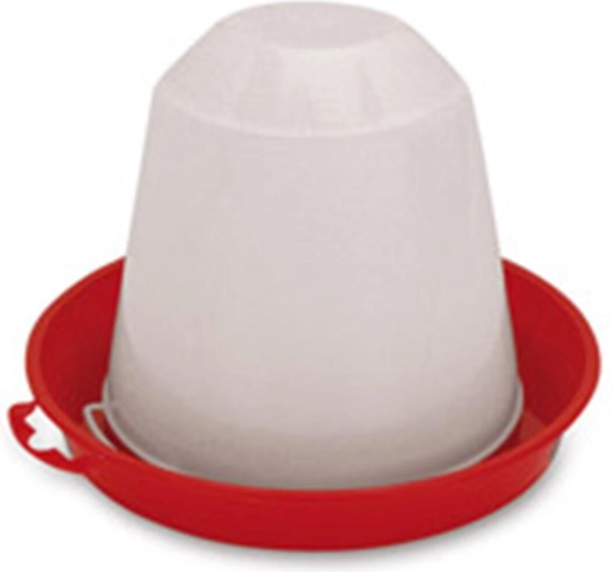 Hatten-formet drikketrug til fjerkræ 1,5 l af fødevaregodkendt plast