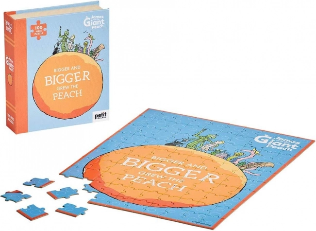 Petit Collage puslespil Jakob og den kæmpestore fersken – 100 brikker