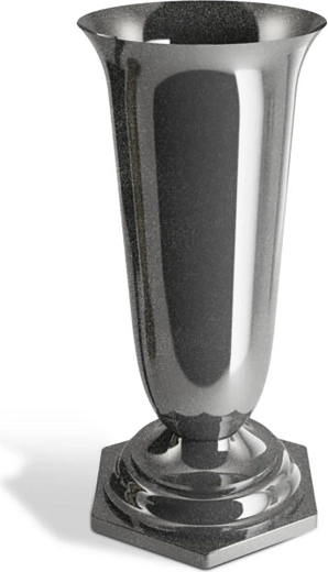 Kirkegårdsvase NATY 23 cm, grafit, vægtet plast