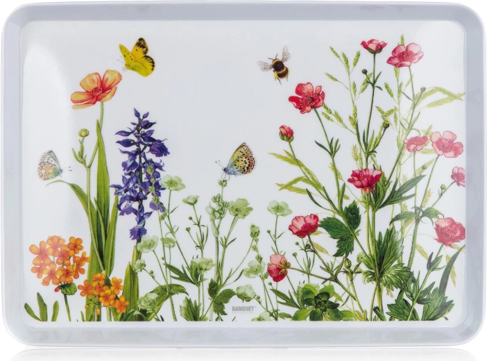 Melaminbakke MEADOW 30 × 21,5 cm, hvid