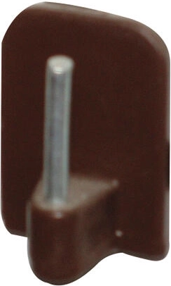 Selvklæbende vitrages kroge brune (4 stk)