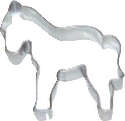 Rustfrit stål kageudstikker – hest (sæt 10 stk)