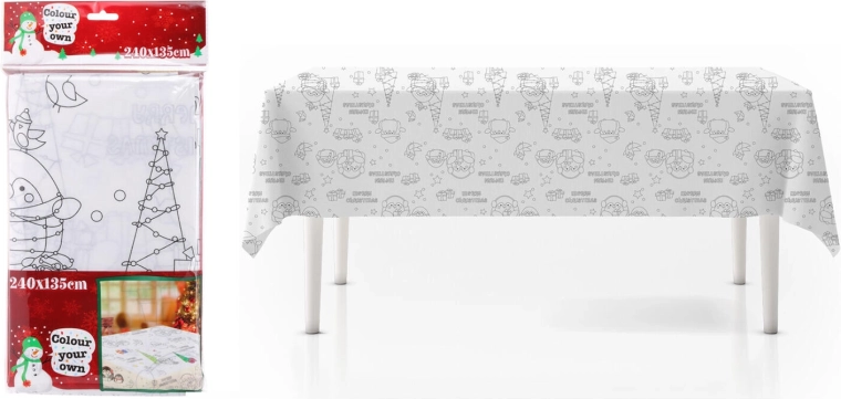 Juledug til farvelægning 240 × 135 cm polyester