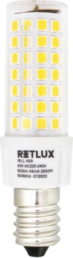 RETLUX LED-pære til emhætte E14 6 W varm hvid