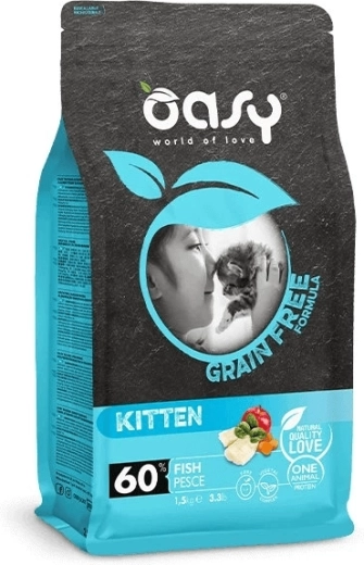 Oasy Grain Free Kitten Fish 0,3 kg – kornfri foderpiller til killinger