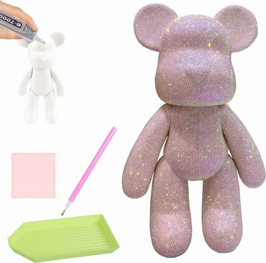 Sæt 5D diamond painting – stor bamsefigur 38 cm
